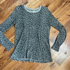 Chaser Charcoal Leopard Print Sweater